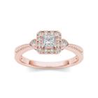 1/3 Ct. T.w. Round White Diamond 10k Gold Engagement Ring