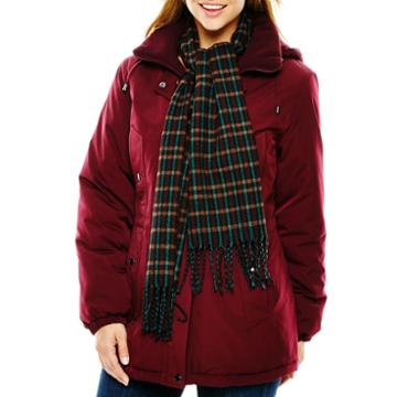 Miss Gallery Lined Jacket With Scarf