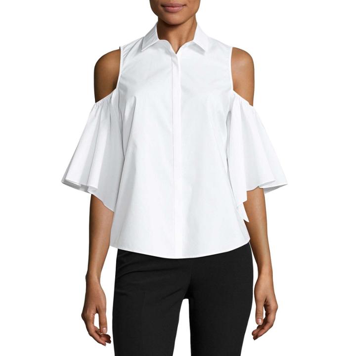 Worthington 3/4 Sleeve Button-front Shirt