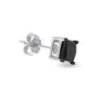 Mens 1/4 Ct. T.w. Color-enhanced Black Diamond 14k White Gold Stud Earring