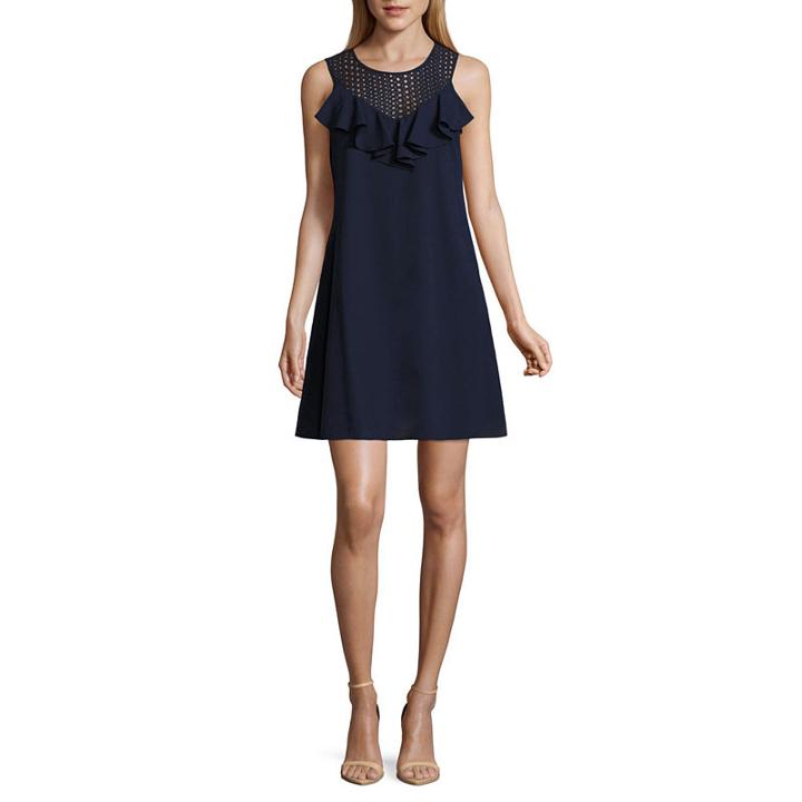 Danny & Nicole Sleeveless Lace A-line Dress-petite