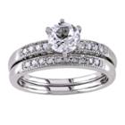 ? Ct. T.w. Diamond & Lab-created White Sapphire Bridal Ring Set
