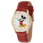 Disney Mickey Mouse Mens Red Strap Watch-wds000407