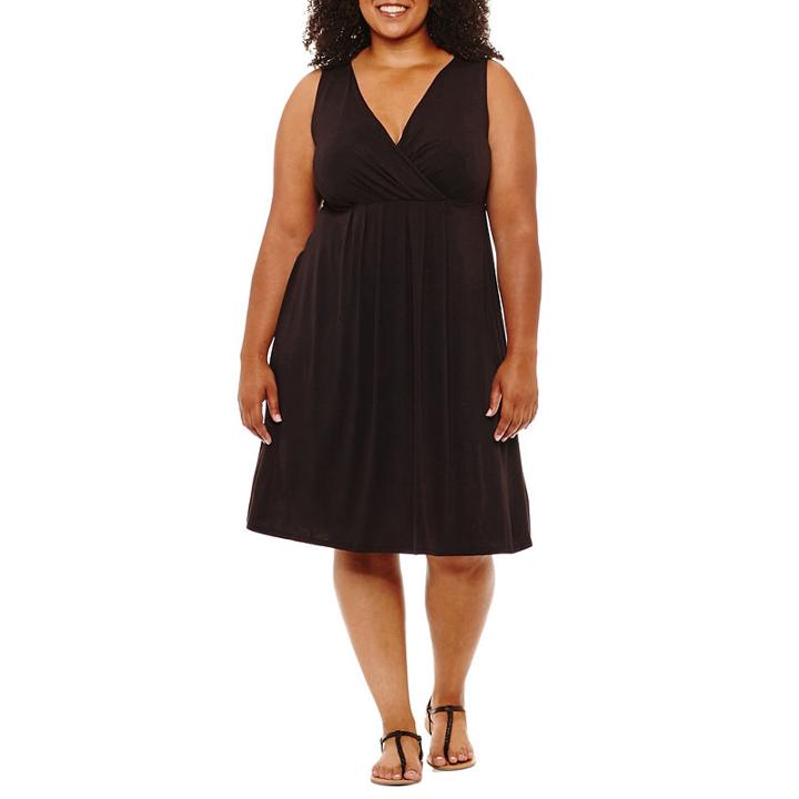 St. John's Bay Short Sleeve Shift Dress - Plus