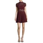 City Triangle Short Sleeve Applique A-line Dress-juniors