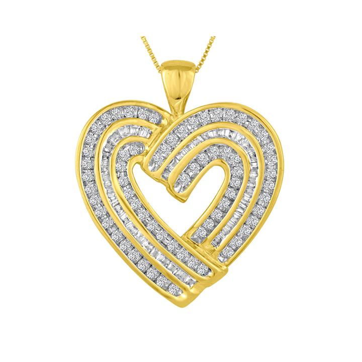 3/4 Ct. T.w. Diamond Heart Pendant Necklace