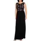 R & M Richards Sleeveless Lace Gown