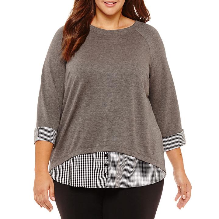 Alyx 3/4 Sleeve Sweatshirt - Plus