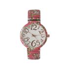 Olivia Pratt Womens Pink Floral Expansion Band Watch 25975pink