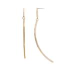 A.n.a Gold-tone Curved Linear Earrings