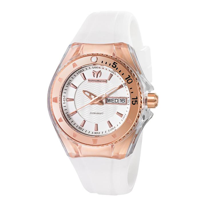 Technomarine Star Womens Rose-tone Silicone Strap Watch