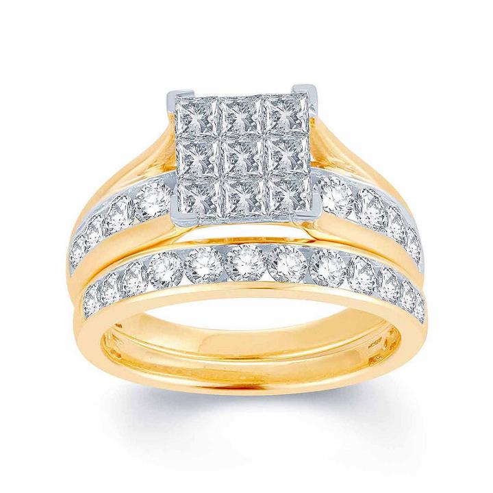 Womens 1 Ct. T.w. Genuine White Bridal Set
