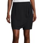 Liz Claiborne Black Front-wrap Skort