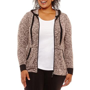 Long Sleeve Cozy Comfort Full Zip Hoodie-plus