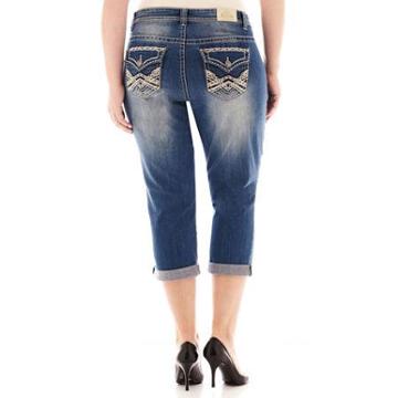 Love Nation Back Lace-pocket Capris - Plus