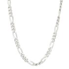 Sterling Silver Solid Figaro 18 Inch Chain Necklace