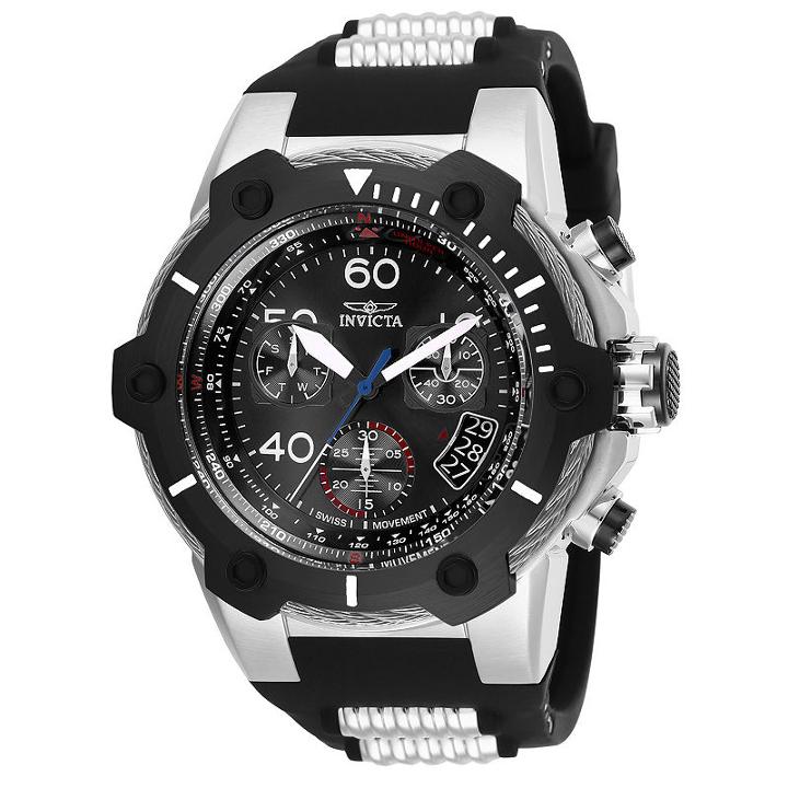 Invicta Bolt Mens Black Strap Watch-25870