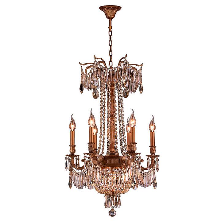 Winchester Collection 9 Light French Gold Finish And Crystal Chandelier