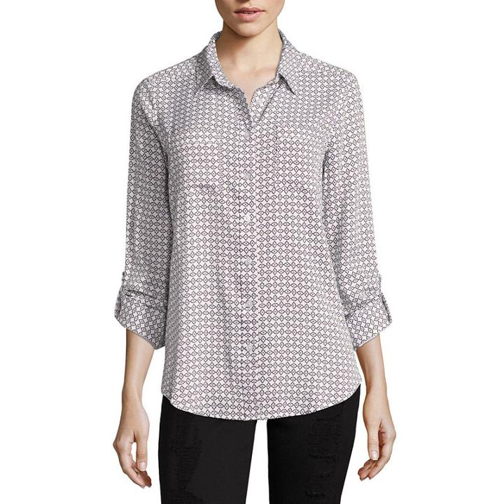 Liz Claiborne 3/4 Sleeve T-shirt - Tall