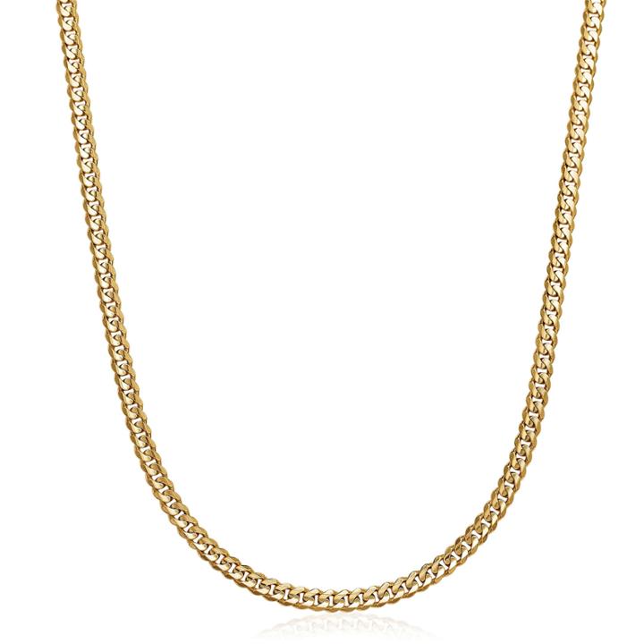 14k Yellow Gold Solid 24 In Curb Link Necklace