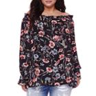 Belle + Sky&trade; Long-sleeve Off-the-shoulder Blouse - Plus