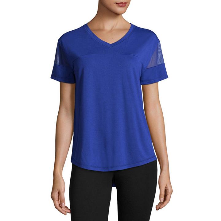 Xersion Short Sleeve Mesh Inset Sleeve Tee