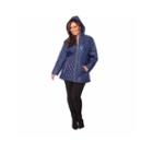 White Mark Hooded Puffer Jacket-plus