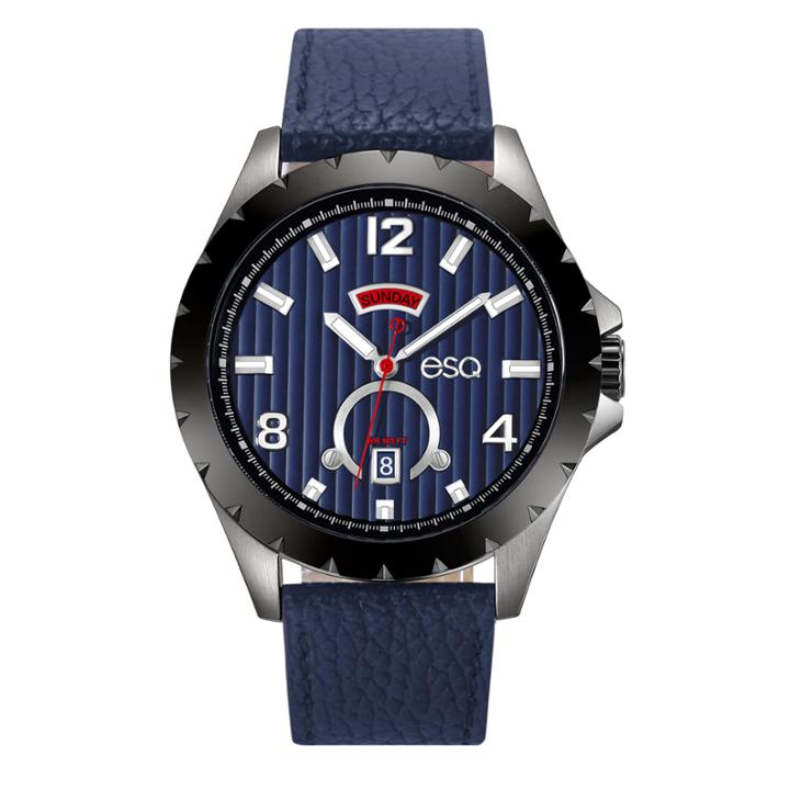 Esq Mens Blue Strap Watch-37esq007101a