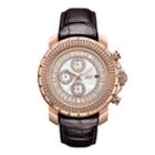 Jbw 18k Rose Gold-plated Stainless Steel Titus Mens Brown Strap Watch-j6347l-c