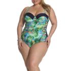 Sun And Sea Desert Palms Cut Out One Piece Swimsuit - Plus