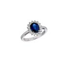 Grand Sample Sale By Le Vian Blueberry Sapphire And 1/3 Ct. T.w Vanilla Diamonds Set In 14k Vanilla Gold Ring