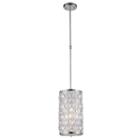 Paris Collection 1 Light Chrome Finish With Clearcrystal Mini Pendant D8h15