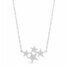 Womens 1/4 Ct. T.w. White Diamond Star Pendant Necklace