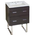23.75-in. W Floor Mount Dawn Grey Vanity Set For 3h8-in. Drilling