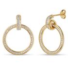 Diamonart 1 3/8 Ct. T.w. Round White Cubic Zirconia 18k Gold Over Silver Stud Earrings