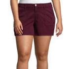 Arizona 4 1/2 Utility Midi Shorts-juniors Plus