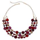 Mixit Mixed Berry 3-row Illusion Necklace