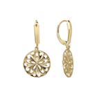 Infinite Gold&trade; 14k Yellow Gold Cutout Disc Earrings