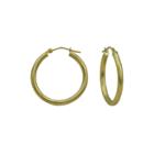 Majestique&trade; 18k Yellow Gold 25mm Hollow Hoop Earrings