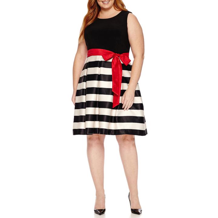 R & K Originals Sleeveless Fit & Flare Dress-plus