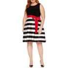R & K Originals Sleeveless Fit & Flare Dress-plus