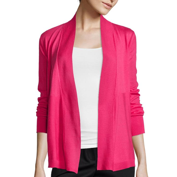 Liz Claiborne Long-sleeve Cozy Open Cardigan