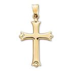 14k Yellow & White Gold Reversible Cross