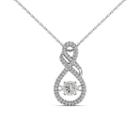 Love In Motion Womens 1/2 Ct. T.w. Genuine White Diamond 10k Gold Pendant