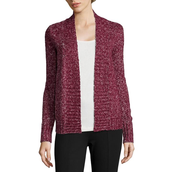 St. John's Bay Long-sleeve Marled Cable Sweater