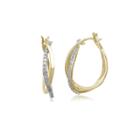 1/4 Ct. T.w. Diamond Hoop 10k Yellow Gold Earrings