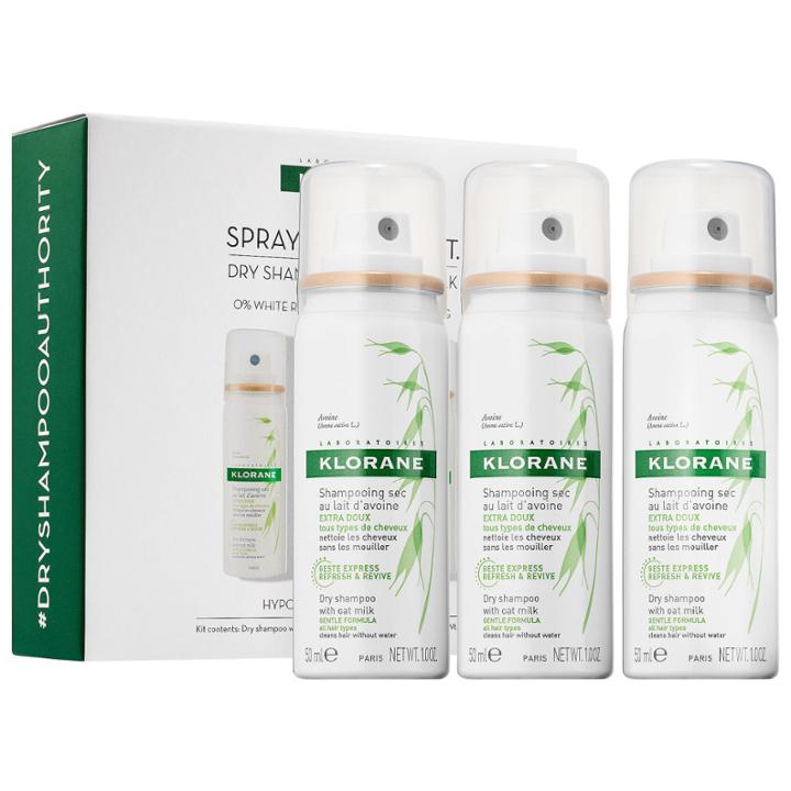 Klorane Spray. Slay. Repeat. Dry Shampoo With Oat Milk 3-pack