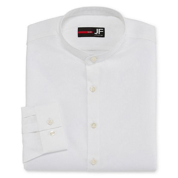 Jf J.ferrar Jferrar Casualization Long Sleeve Dobby Dress Shirt - Slim