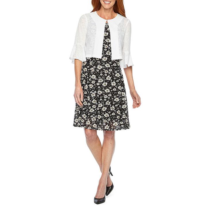 Perceptions Elbow Bell Sleeve Jacket Dress