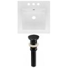 16.5-in. W 3h4-in. Ceramic Top Set In White Color- Overflow Drain Incl.